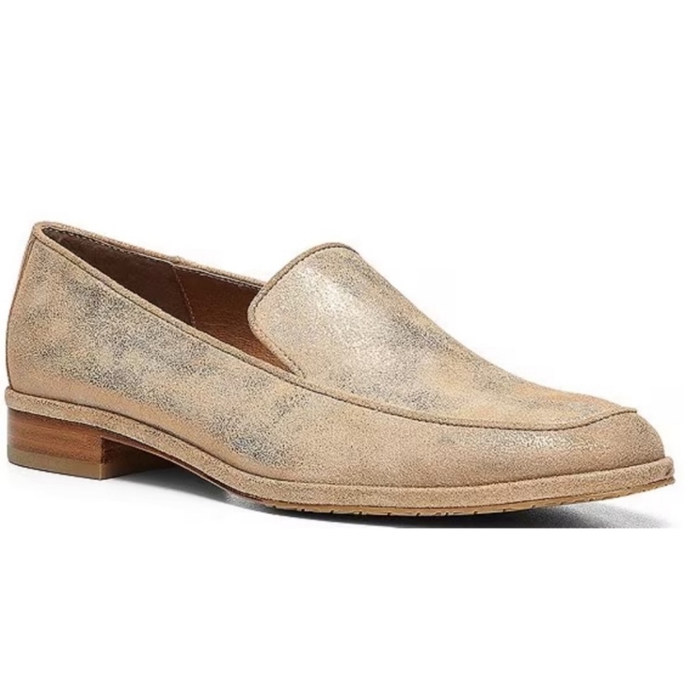 Donald Pliner Tamryn  Brushed Metallic Champagne Gold Loafers